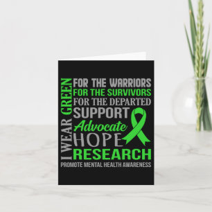 Green Mental Health Awareness Supporter Graphic  Card