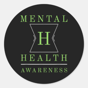 Green Mental Health Shirt Mental Health Awareness  Classic Round Sticker