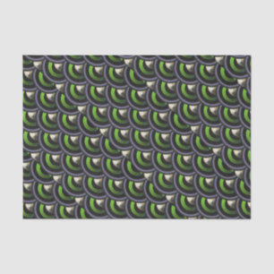 Green Mermaid Peacock Scales Tissue Paper