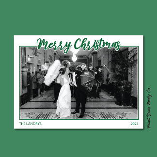 Green Merry Christmas Card