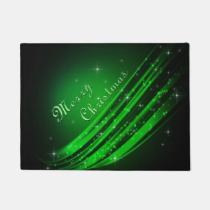 Green Merry Christmas Doormat