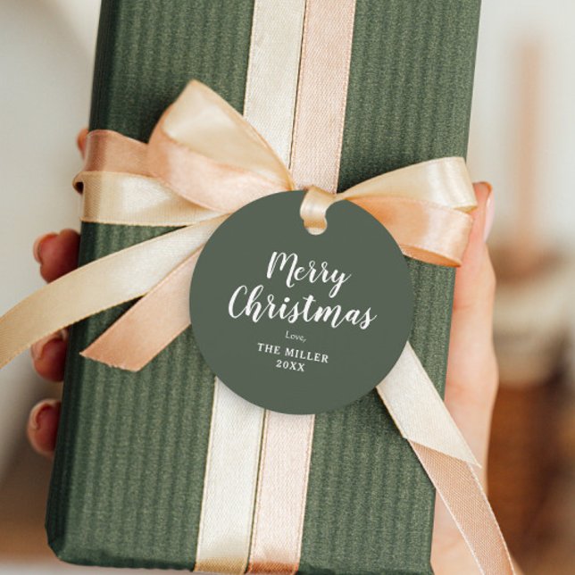 Green Merry Christmas Gift  Favour Tags (Creator Uploaded)
