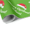 Green Merry Christmas Santa Hat wrapping paper