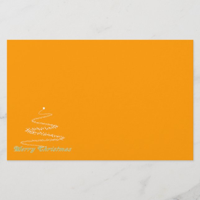 Green Merry Christmas Stationery (Front)