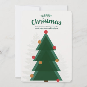 Green Merry Christmas Tree Invitation