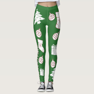 Green Merry Christmas Women's Leggings