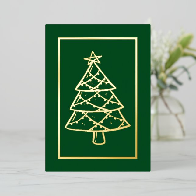 Green Merry Christmas! Xmas Holiday Your Words (Standing Front)