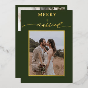 Green Merry Newlyweds 2 Photos Wedding Christmas