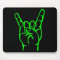 Green Metal Horns Mousepad