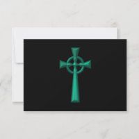 Green Metallic Celtic Cross