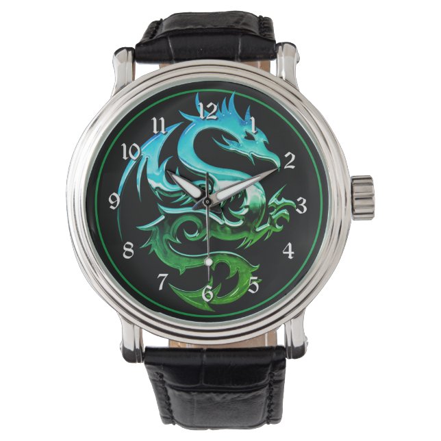 Green Metallic Dragon Watch (Front)