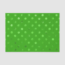 Green Metallic Faux Foil Polka Dot Background