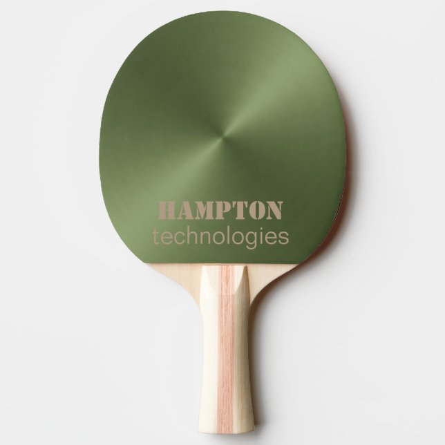 Green Metallic Ping Pong Paddle (Back)