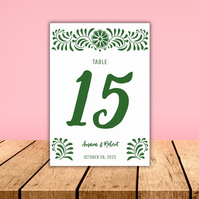 Green Mexican Talavera  Table Number (Creator Uploaded)