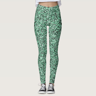 Green Micro Camo Pattern Leggins Leggings