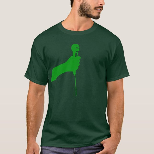 Green microphone shirt (Front)