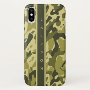 Green military camouflage pattern with name Case-Mate iPhone case