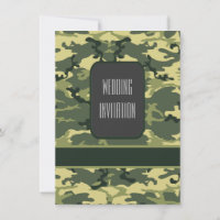 Green military camouflage wedding