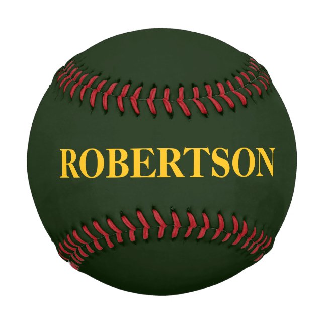 Green minimalist custom name  baseball (Front)