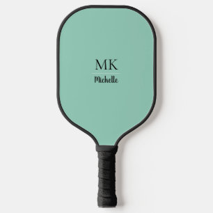 Green Minimalist Custom Name Pickleball Paddle