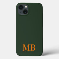 Green Minimalist Modern Initial Monogram