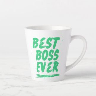 Green Minimalist Typographic Best Boss Mug 