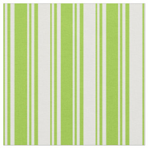 Green & Mint Cream Coloured Stripes Pattern Fabric