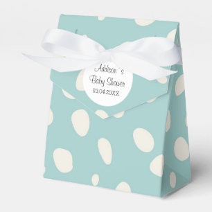Green-Mint & White Polka Dots Baby Shower Favour Box