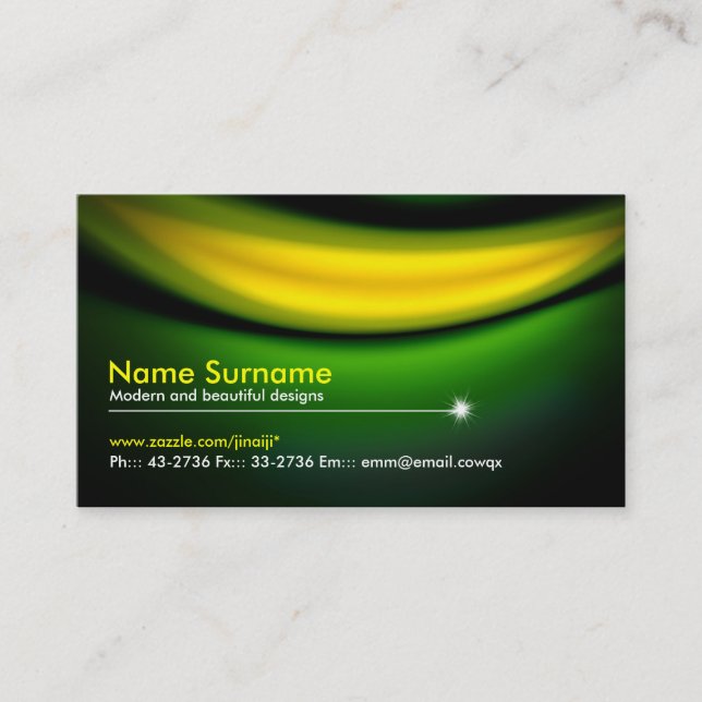 green miracle business card (Front)