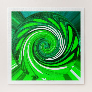 Green mix art jigsaw puzzle