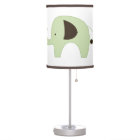Green Mod Elephant White with Dark Brown Trim