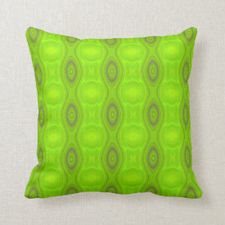 Green Mod Pattern Throw Pillow