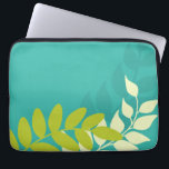 Green Mod Vines Laptop Sleeve<br><div class="desc">Colourful leaves custom electronics bag in bright colours can be personalised with your name,  monogram,  initials,  a especial date or any text of your choice for a stylish custom look. Visit our store for more colours and styles.</div>