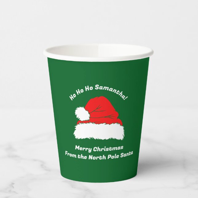 Green Modern Christmas Night Party Paper Cups (Left)