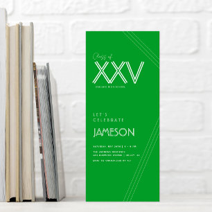 Green   Modern Class of XXV Graduation Party Invitation