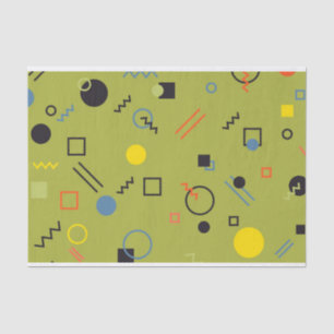 Green, modern, cool, trendy, urban,Memphis pattern Tissue Paper