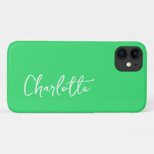 Green Modern Custom Name     Case-Mate iPhone Case