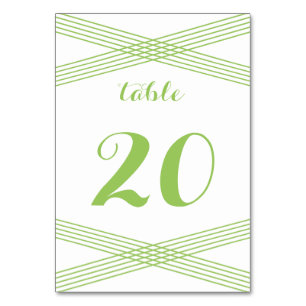 Green Modern Deco Table Card