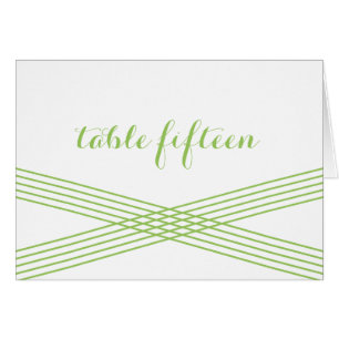 Green Modern Deco Table Number Card