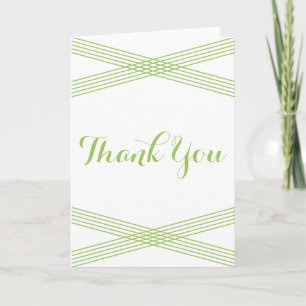 Green Modern Deco Thank You Card