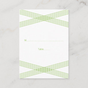 Green Modern Deco Wedding Place Cards