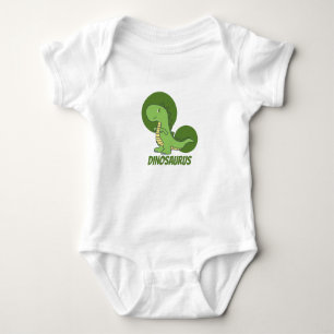 Green Modern Dinosaur T-Shirt Baby Bodysuit