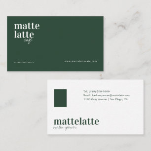 Green Modern Elegant Minimalist Professional Business Card
