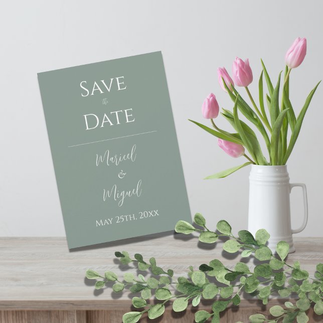 Green Modern Elegant Simple Save The Date (Creator Uploaded)