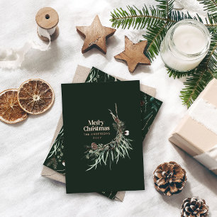 Green modern elegant watercolor botanical rustic