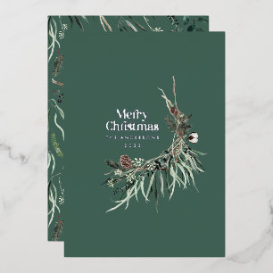 Green modern elegant watercolor botanical rustic f