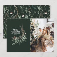 Green modern elegant watercolor botanical rustic