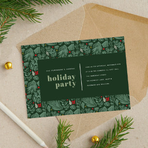 Green Modern Festive Botanical Holiday Party