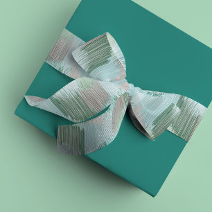 Green Modern Fringe Satin Ribbon