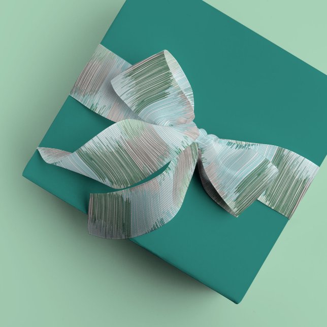 Green Modern Fringe Satin Ribbon (Green Modern Fringe ribbon)